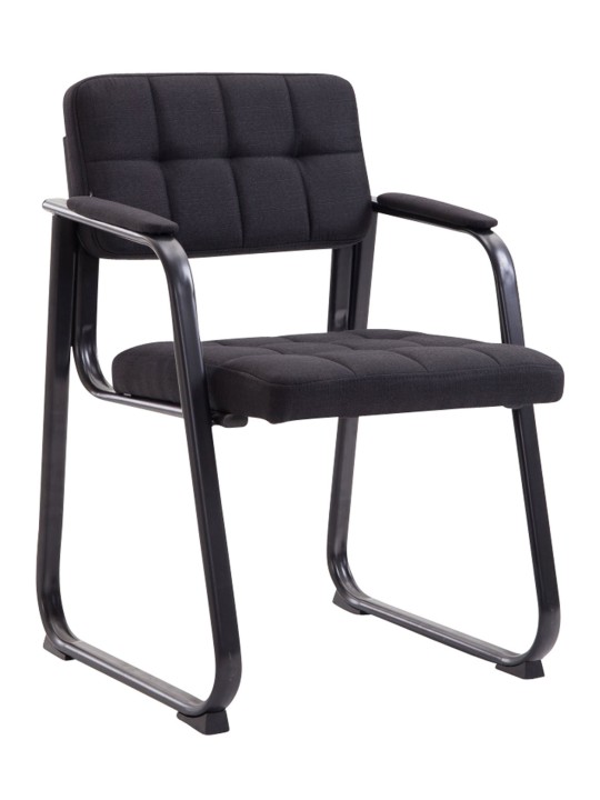 Chaise visiteur Canada B tissu, noir