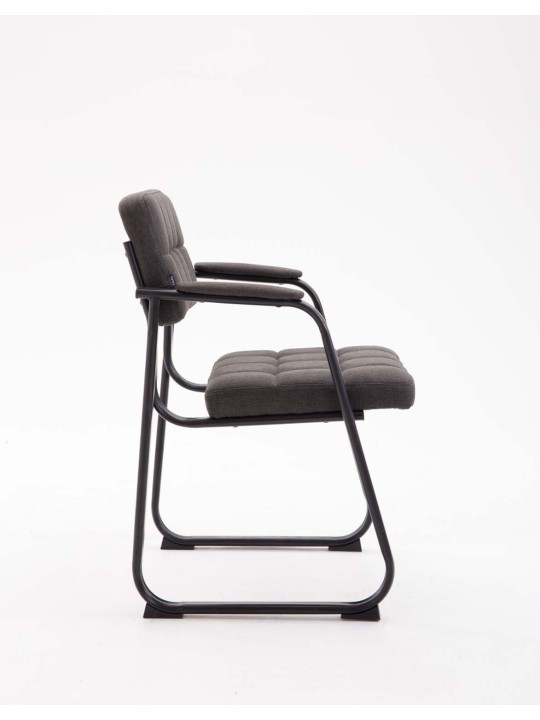 Chaise visiteur Canada B tissu, gris foncé