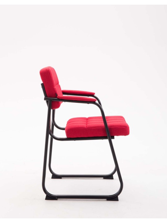 Chaise visiteur Canada B tissu, rouge