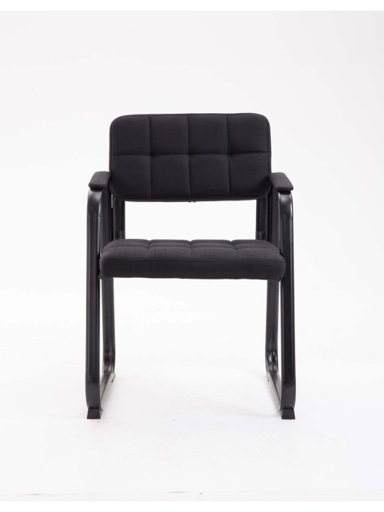 Chaise visiteur Canada B tissu, noir