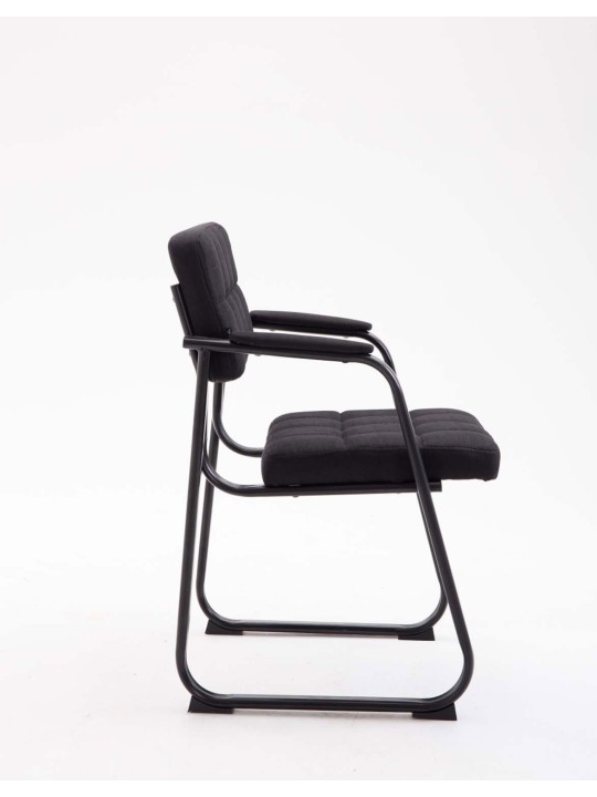Chaise visiteur Canada B tissu, noir