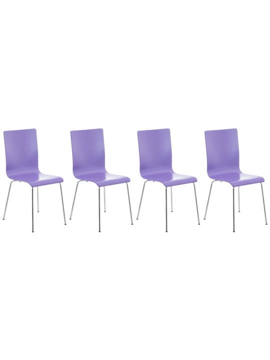 Ensemble de 4 chaises visiteurs Pepe, lilas