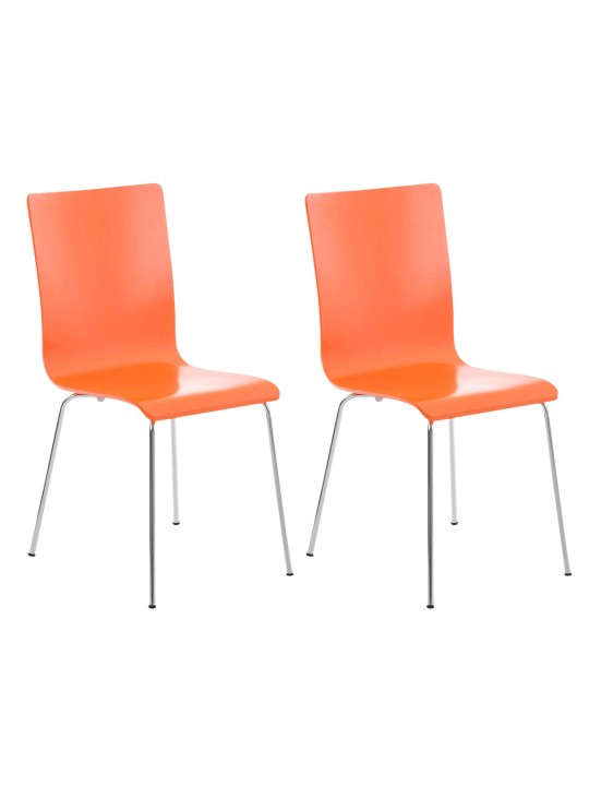 Lot de 2 chaises visiteurs Pepe, orange Lot de 2 chaises visiteurs Pepe, orange