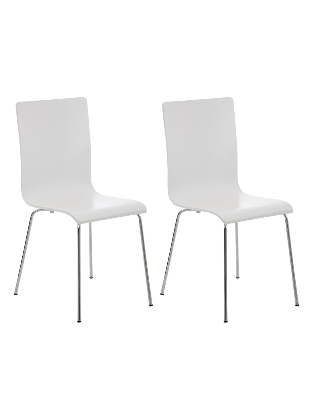 Lot de 2 chaises visiteurs Pepe, blanc