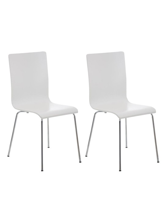 Lot de 2 chaises visiteurs Pepe, blanc
