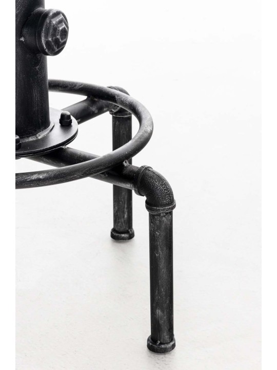 Tabouret de bar Lumos, bois, argent antique Tabouret de bar Lumos, bois, argent antique