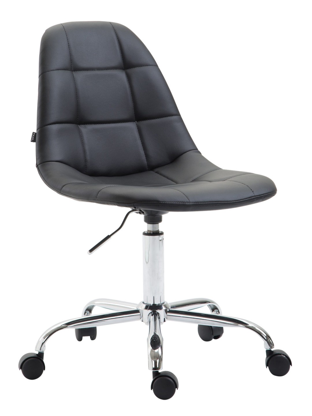 Chaise de bureau Reims simili cuir, noir