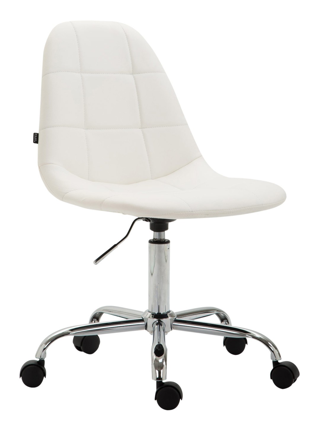 Chaise de bureau Reims simili cuir, blanc