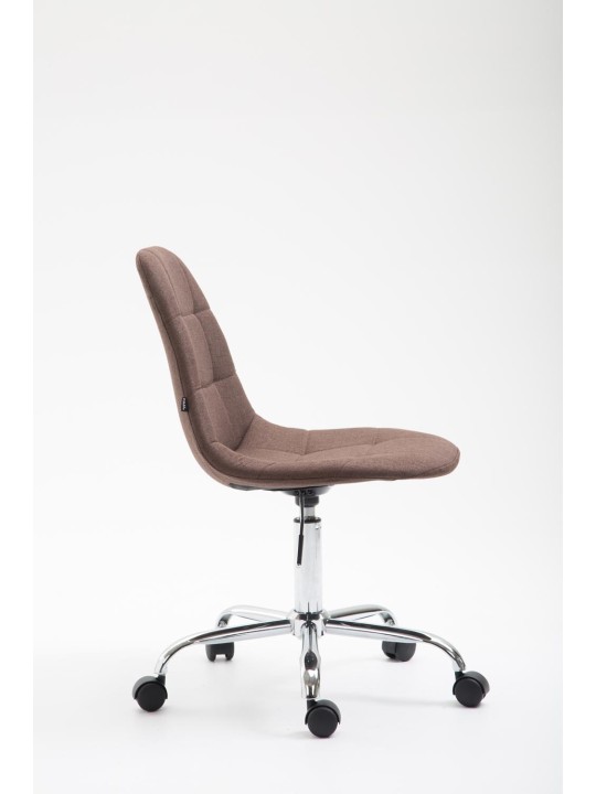 Chaise de bureau Reims tissu, brun