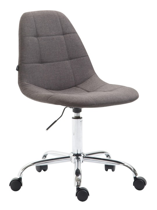 Chaise de bureau Reims tissu, gris foncé