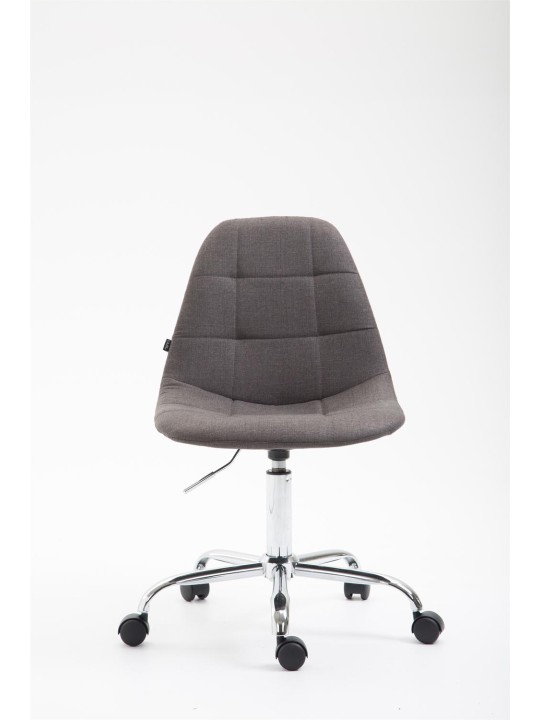 Chaise de bureau Reims tissu, gris foncé