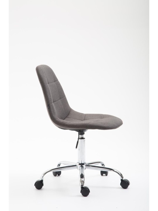 Chaise de bureau Reims tissu, gris foncé