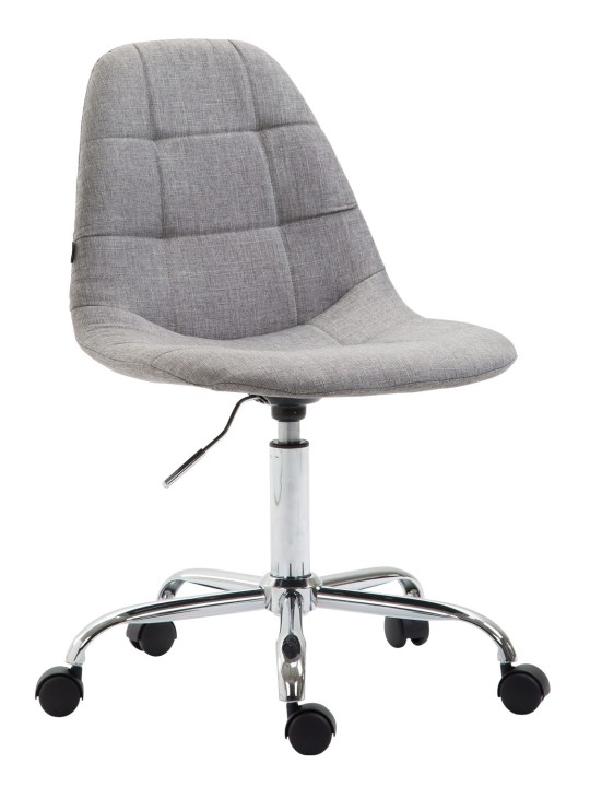 Chaise de bureau Reims tissu, gris