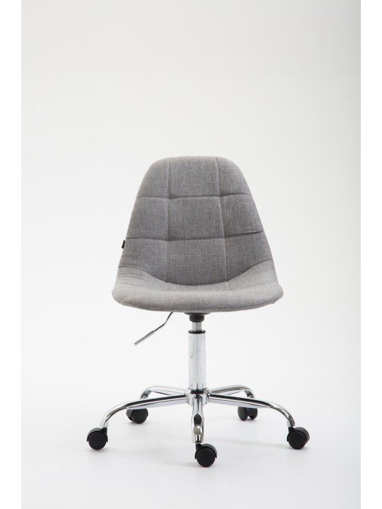 Chaise de bureau Reims tissu, gris