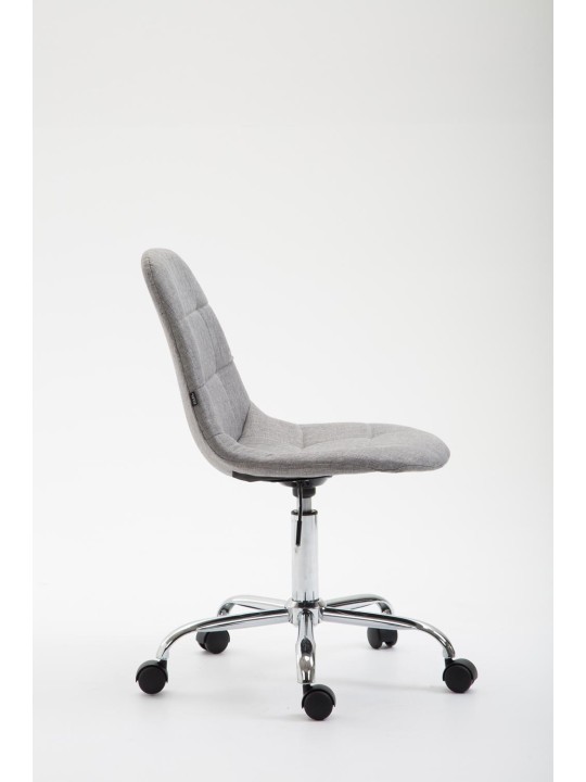 Chaise de bureau Reims tissu, gris
