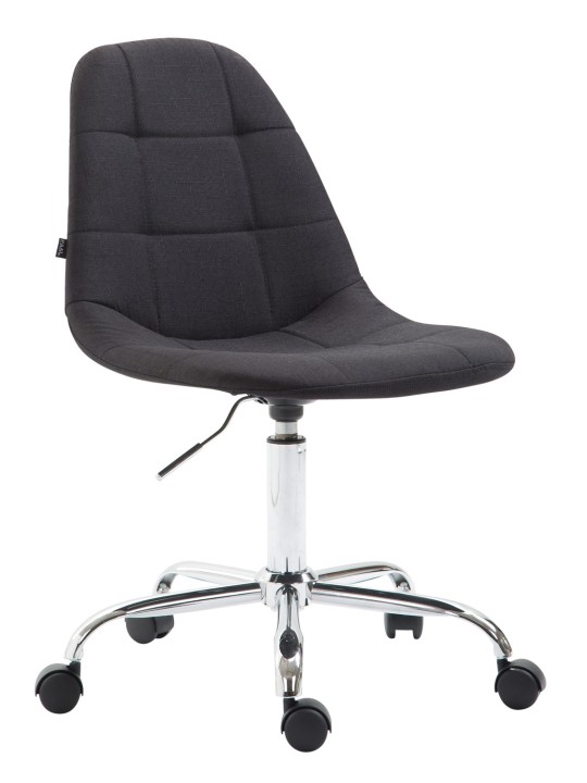 Chaise de bureau Reims tissu, noir