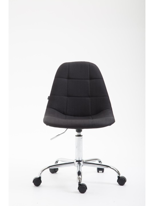 Chaise de bureau Reims tissu, noir