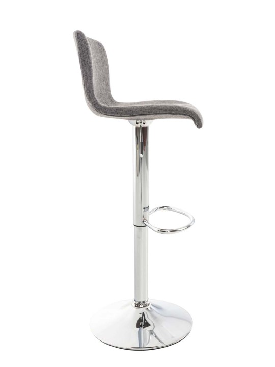 Tabouret de bar Hoover tissu C, gris clair