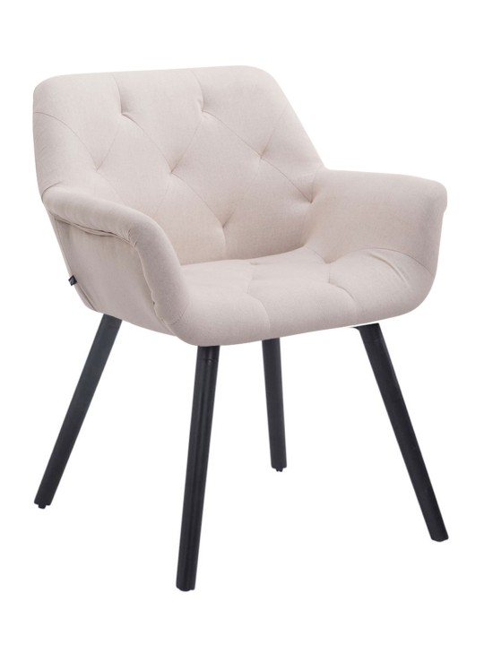 Chaise visiteur Cassidy tissu, beige