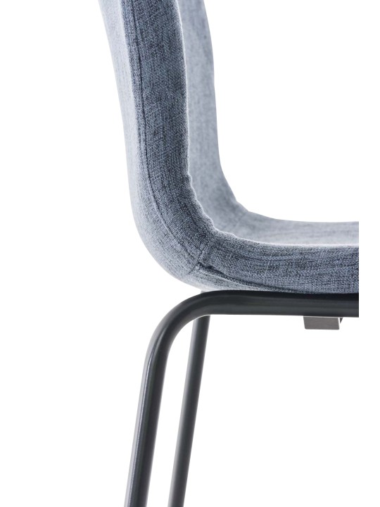 Tabouret de bar Hoover en tissu structure 4 pieds, bleu Tabouret de bar Hoover en tissu structure 4 pieds, bleu