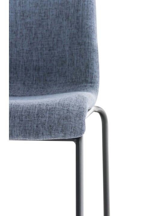 Tabouret de bar Hoover en tissu structure 4 pieds, bleu Tabouret de bar Hoover en tissu structure 4 pieds, bleu