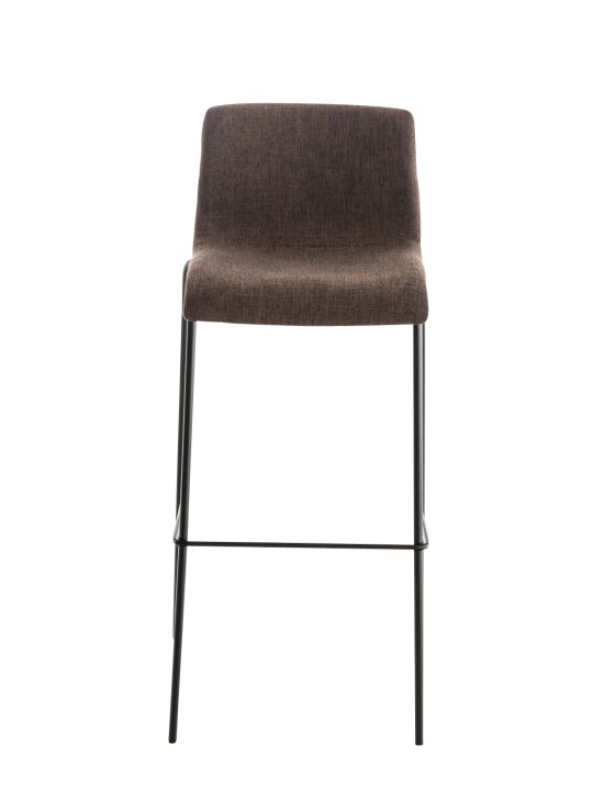 Tabouret de bar Hoover en tissu structure 4 pieds, brun Tabouret de bar Hoover en tissu structure 4 pieds, brun