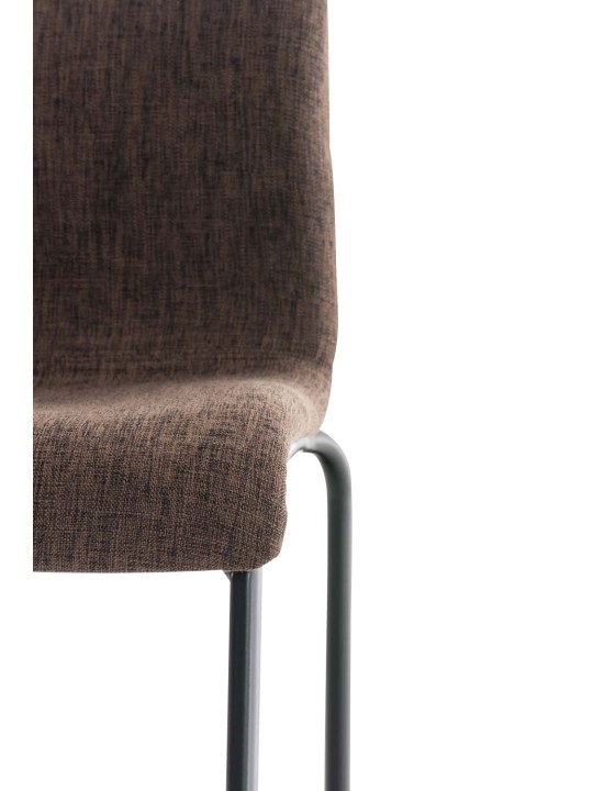 Tabouret de bar Hoover en tissu structure 4 pieds, brun Tabouret de bar Hoover en tissu structure 4 pieds, brun
