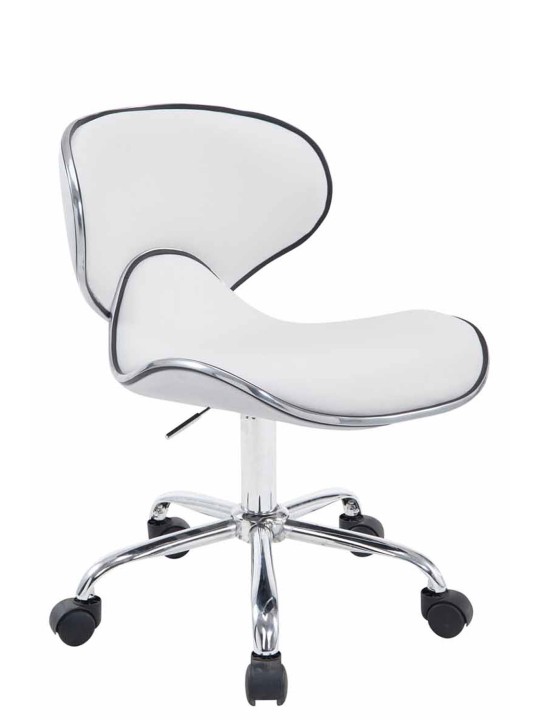 Tabouret de travail Las Vegas V2 en cuir artificiel, blanc Tabouret de travail Las Vegas V2 en cuir artificiel, blanc