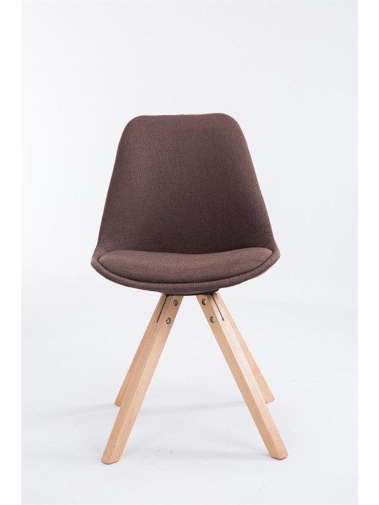 Chaise visiteur Toulouse tissu Natura Square, brun