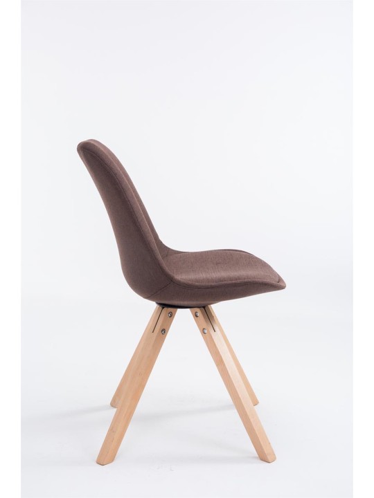 Chaise visiteur Toulouse tissu Natura Square, brun