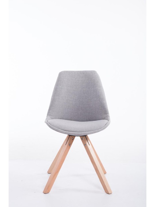 Chaise visiteur Toulouse tissu Natura Square, gris