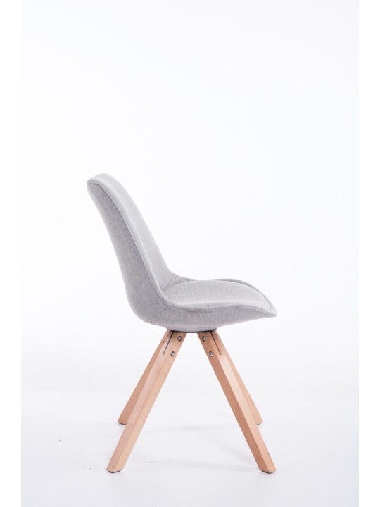 Chaise visiteur Toulouse tissu Natura Square, gris