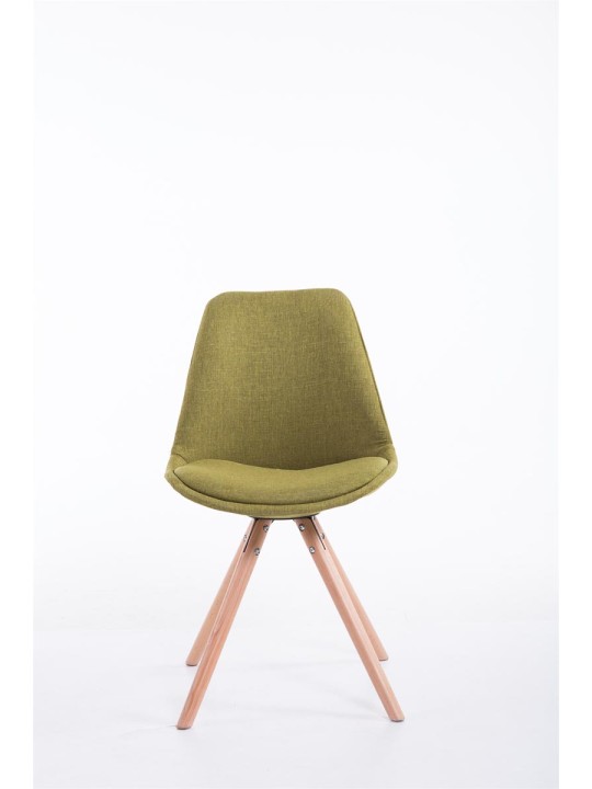 Chaise visiteur Toulouse tissu Natura ronde, vert