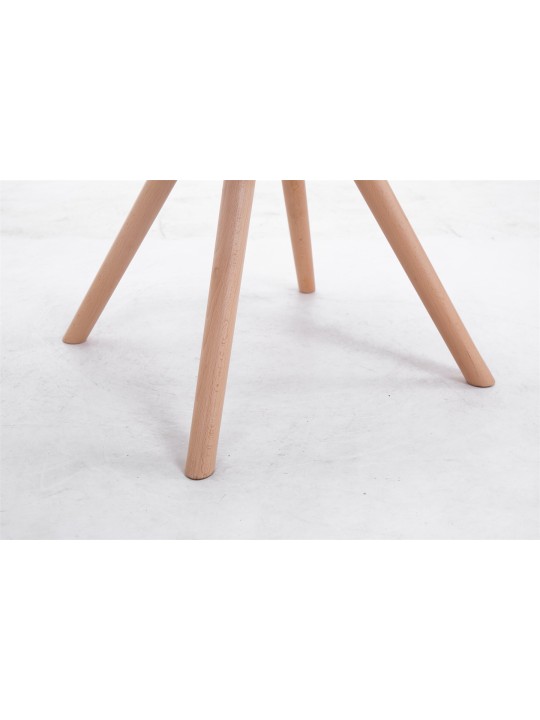 Chaise visiteur Toulouse tissu Natura ronde, taupe