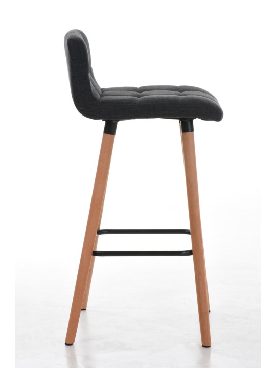 Lot de 2 tabourets de bar Lincoln tissu naturel, gris foncé Lot de 2 tabourets de bar Lincoln tissu naturel, gris foncé