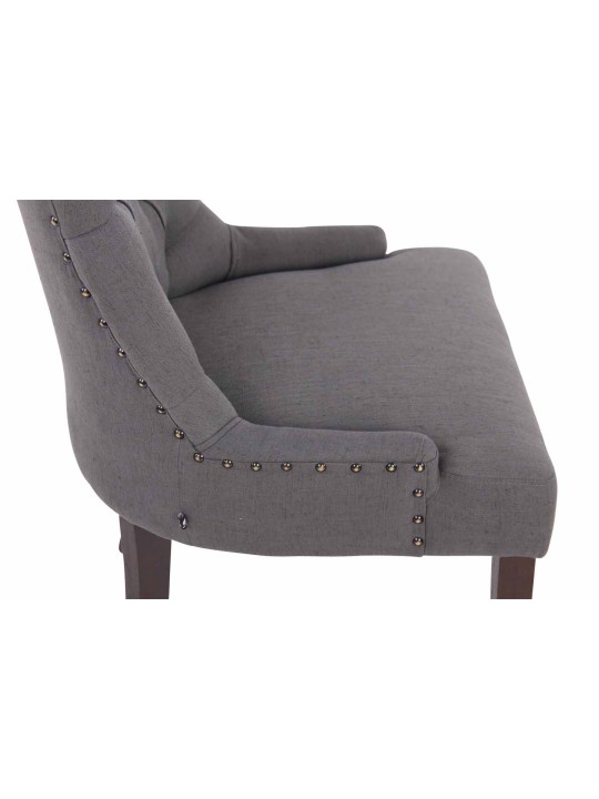 Chaise de salle à manger Aberdeen tissu antique, gris foncé