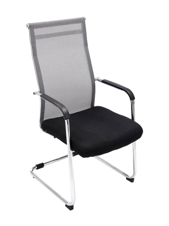 Chaise visiteur Brenda V2, gris