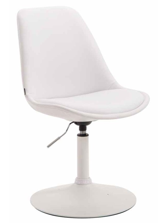 Chaise Maverick W simili cuir, blanc