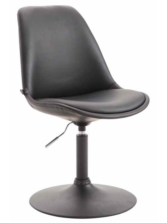 Chaise Maverick B simili cuir, noir