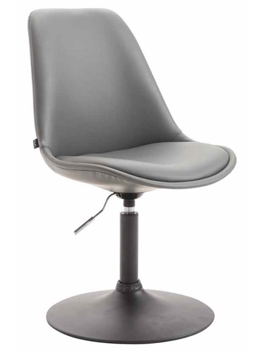 Chaise Maverick B simili cuir, gris
