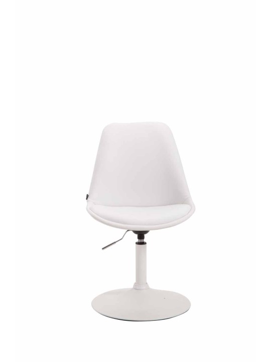 Chaise Maverick W simili cuir, blanc