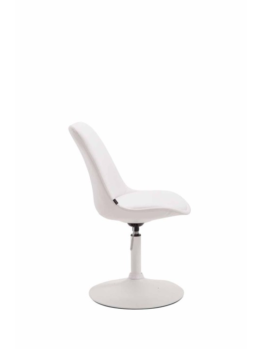 Chaise Maverick W simili cuir, blanc