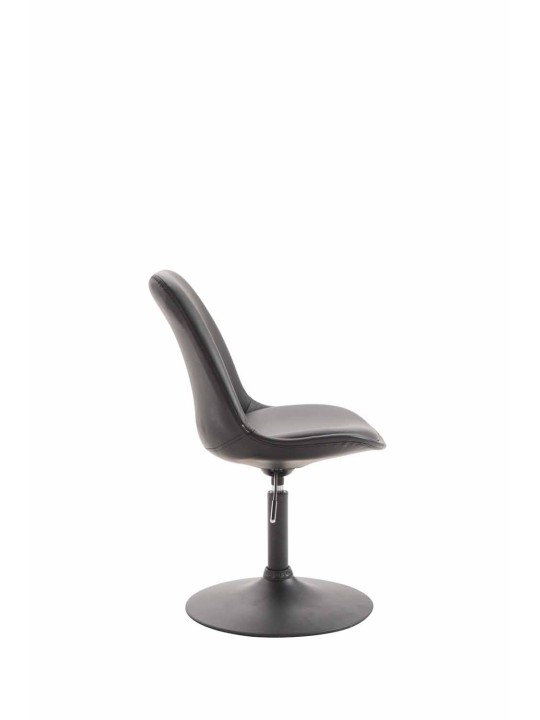 Chaise Maverick B simili cuir, noir