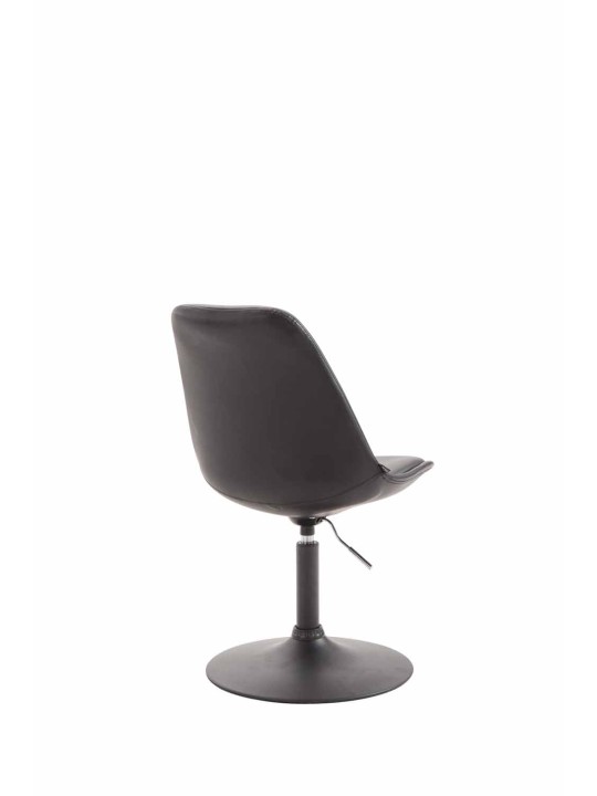 Chaise Maverick B simili cuir, noir