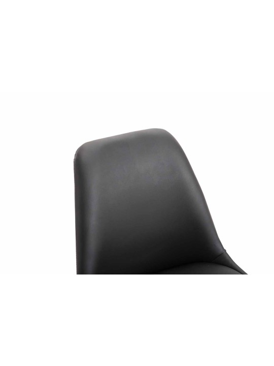 Chaise Maverick B simili cuir, noir