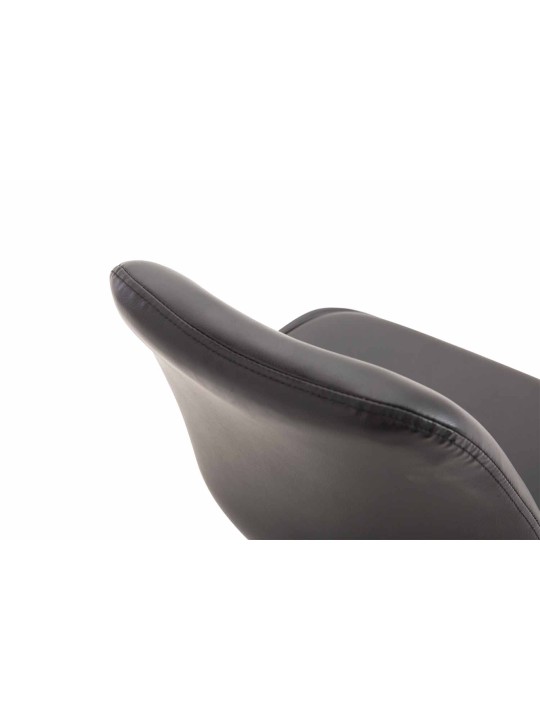 Chaise Maverick B simili cuir, noir