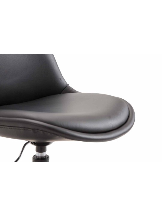 Chaise Maverick B simili cuir, noir