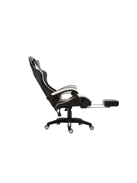 Chaise de bureau Ignite simili cuir, noir/blanc