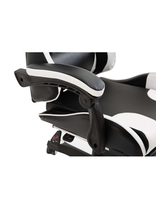 Chaise de bureau Ignite simili cuir, noir/blanc