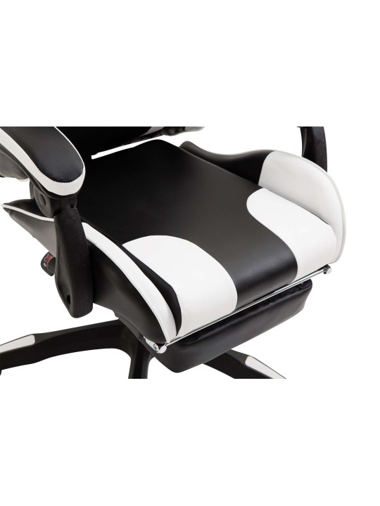 Chaise de bureau Ignite simili cuir, noir/blanc